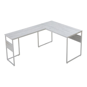 Bureau Karlstang 166 x 120 x 75 cm gris clair [en.casa] 