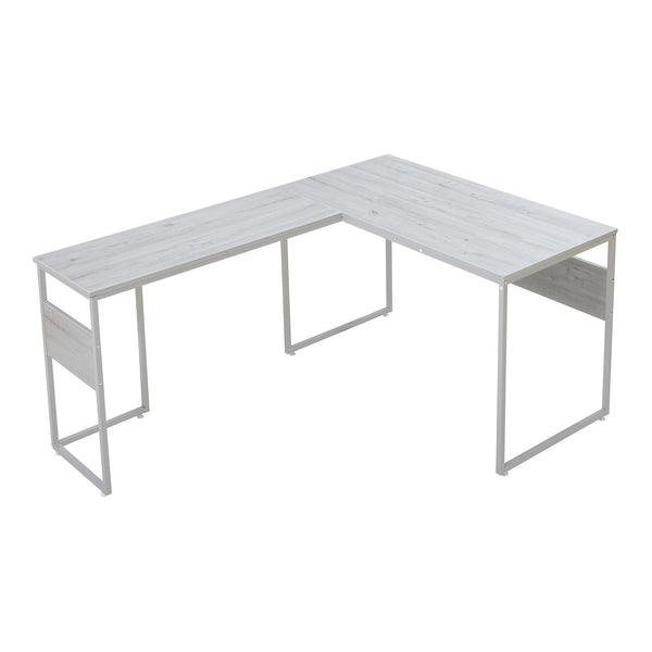 Bureau Karlstang 166 x 120 x 75 cm gris clair [en.casa] 