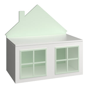 Speelgoedkist Vipsali 56x60x33 cm mintgroen en wit [en.casa]