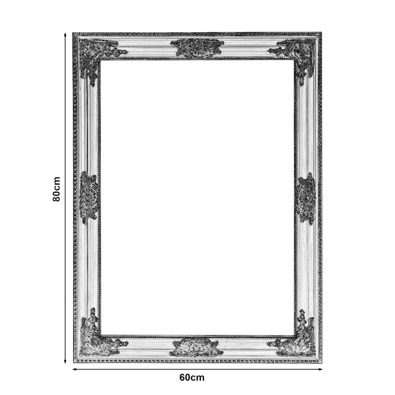 Croquis coté Miroir mural Punkalaidun au style baroque 80 x 60 cm or [en.casa] 