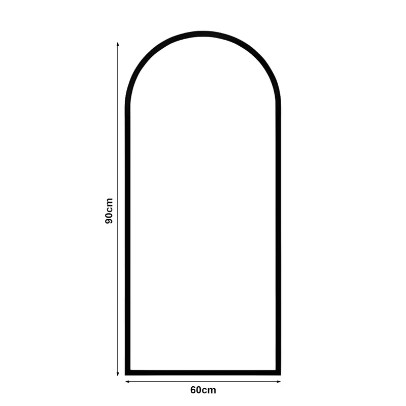 Croquis coté Miroir mural Podena 90 x 60 cm naturel [en.casa] 