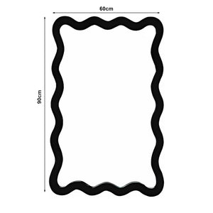 Miroir mural Koster 90 x 60 cm noir [en.casa] 