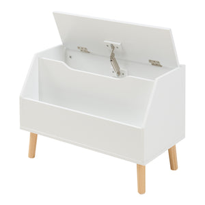 Speelgoedkist Aavanrar opbergkist wit en naturel 60x30x43 cm [en.casa]