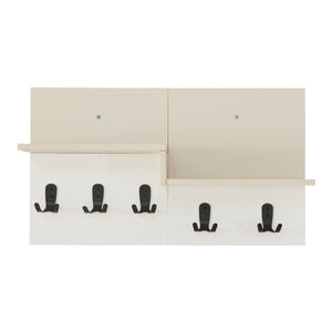 Wandkapstok Botaruvn 34x59x13 cm beige wit en zwart [en.casa]