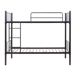 Lit superposé en métal Berimma 90 x 200 cm noir [en.casa]