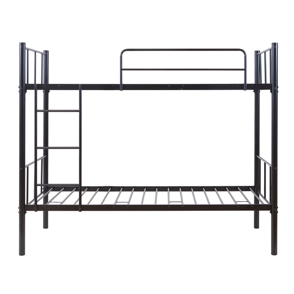 Lit superposé en métal Berimma 90 x 200 cm noir [en.casa]