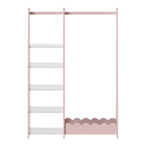Portemanteau pour enfants Vestnes 114 x 77 x 30 cm rose / blanc [en.casa] 