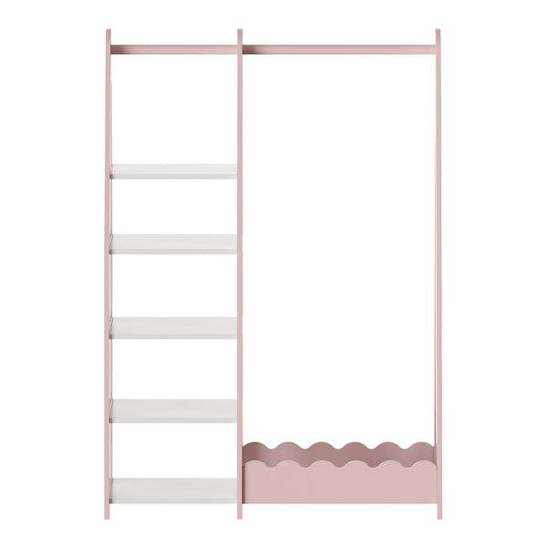 Portemanteau pour enfants Vestnes 114 x 77 x 30 cm rose / blanc [en.casa] 