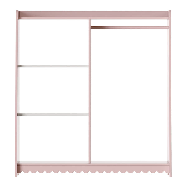 Portant à vêtements pour enfants Vestnes 90 x 80 x 38 cm rose blanc [en.casa]