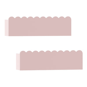 Set de 2 étagères murales pour enfants Vestnes 40 x 10 x 10 cm rose [en.casa