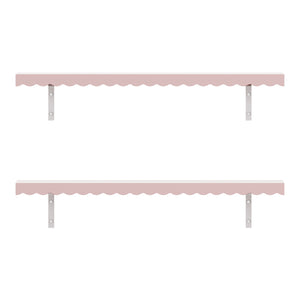 Wandplankenset Vestnes 2-delig 80x17x15 cm roze [en.casa]