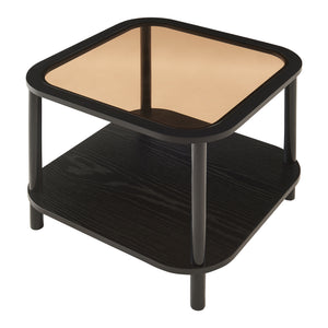 Salontafel Latama 51x51x45 cm zwart en brons [en.casa]