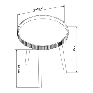Table d'appoint Bongard 50 x 45 cm blanc naturel [en.casa]