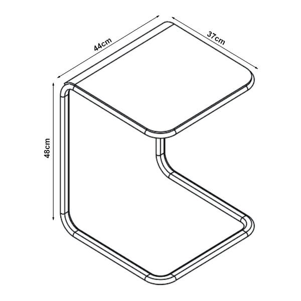 Table d'appoint Brosa 44 x 37 x 48 cm transparent [en.casa] 