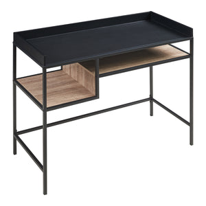 Bureau Belana 100 x 43 x 82 cm noir / effet chêne [en.casa] 