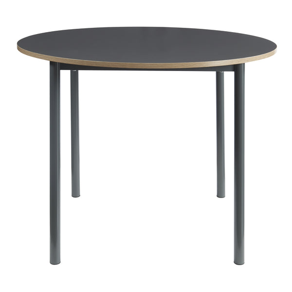 Eetkamerset tafel Lindesberg Ø100 cm met stoelen Köfering 5-delig [en.casa]