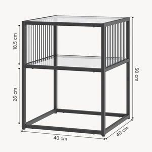 Bijzettafel Tronevn 50x40x40 cm zwart [en.casa]