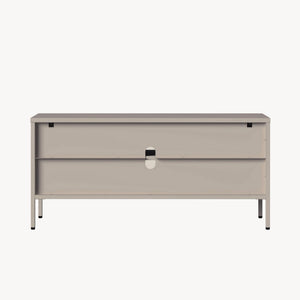 Dressoir Klippestad vitrinekast 118x35x55 cm camel [en.casa]