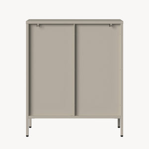 Dressoir Klippestad vitrinekast 95x80x35 cm camel [en.casa]