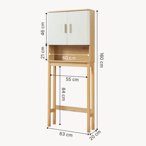 Meuble WC Ferrersp 160 x 63 x 20 cm effet chêne sable naturel [en.casa]