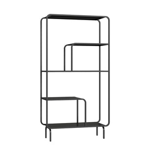 Étagère autoportante Færder acier 145 x 76 x 33 cm noir [en.casa]