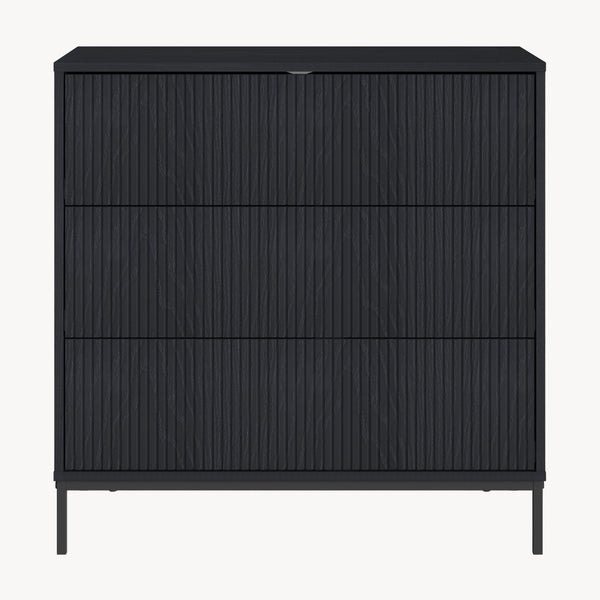 Commode Nykapin 80 x 80 x 40 cm noir [en.casa]