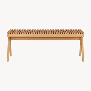 Banc à chaussures Lasdarvoo 120 x 35 x 45 cm bambou naturel [en.casa]