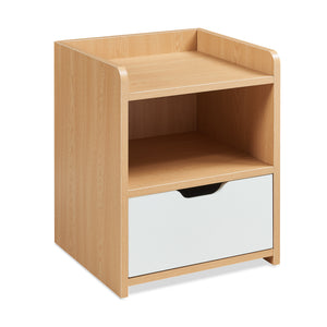 Table de chevet Bordkak 45 x 36 x 34 cm effet chêne blanc [en.casa]