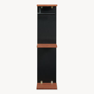 Toiletpapierhouder Trond 76x18x18 cm Zwart/Walnootlook [en.casa]