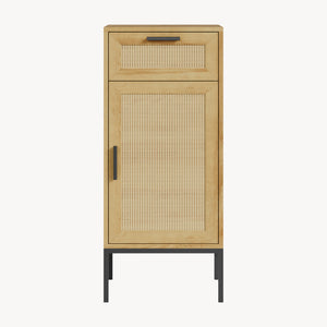 Badkamerkast Marhasa 92x40x30 cm Eikenlook/Zwart [en.casa]