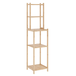 Badrek Anun 128x30x30 cm Bamboe Naturel [en.casa]