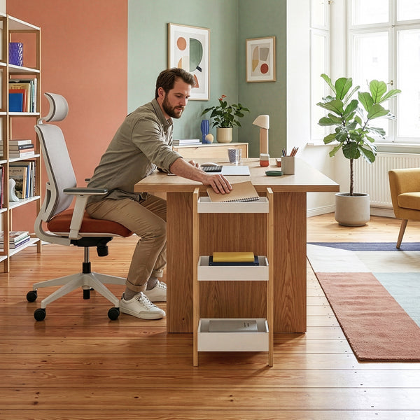 Badrek Anun met 3 niveaus 75x28x20 cm bamboe natuur/wit [en.casa]