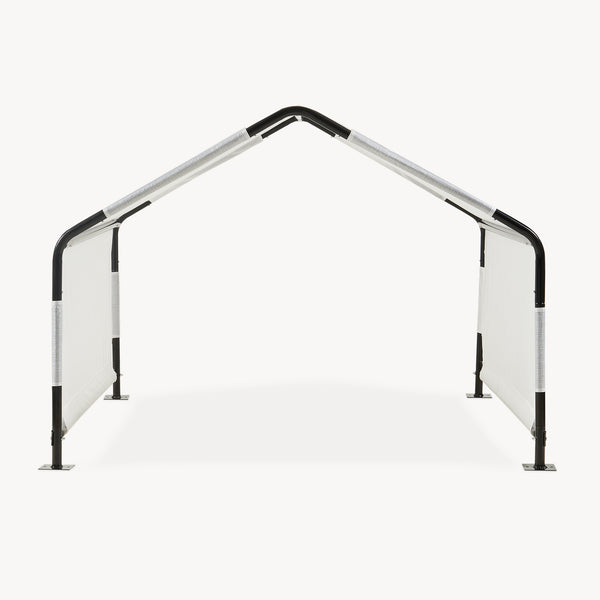 Honden tent Valevali 122x122x90 cm zwart en wit [en.casa] 