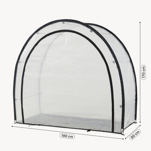Plantenkas Larshasas 180x80x170 cm trasparant [en.casa] 