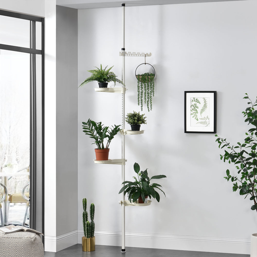 Plantenrek 110 - 305 cm telescoop bloemenrek [en.casa] - premiumXL