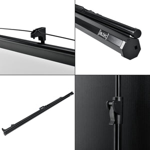 [in.tec] Écran de Projection Portable avec Support Trépied Réglable en Acier HD 3D Compatible 113 Pouces
