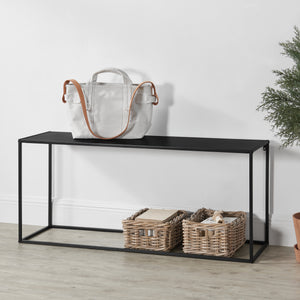 Table Console en Métal Plusieurs tailles Noir Mat [en.casa]