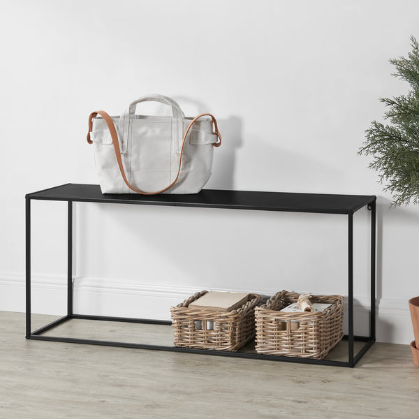 Table Console en Métal Plusieurs tailles Noir Mat [en.casa]
