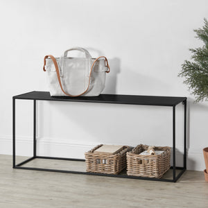 Table Console en Métal Plusieurs tailles Noir Mat [en.casa]