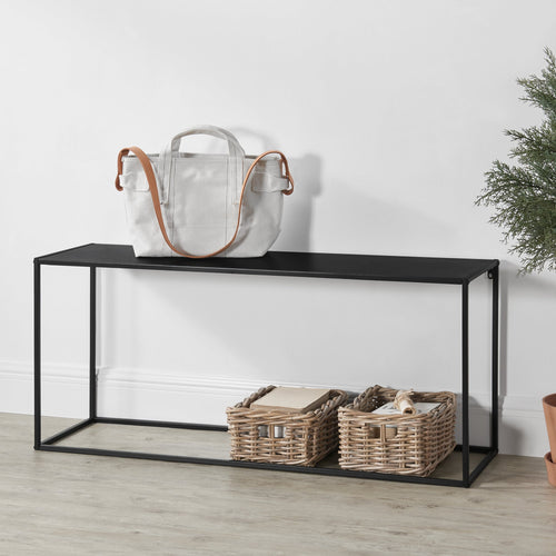 Table Console en Métal Plusieurs tailles Noir Mat [en.casa]