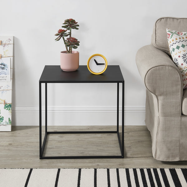 Table Console en Métal Plusieurs tailles Noir Mat [en.casa]