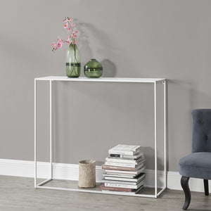 Console tafel sidetable metaal 95x110x32 cm wit mat