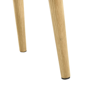 Poef voetenbank Aurere met opbergvak 42x36 cm grijs en hout