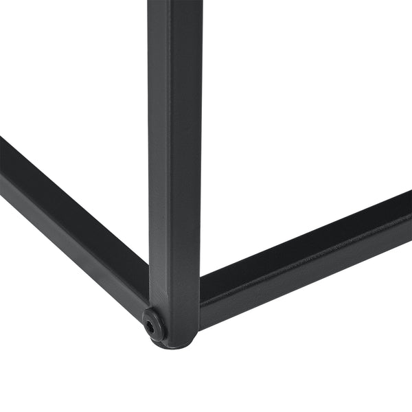 Table Basse à Plateau Arsia Large en Métal Noir Mat [en.casa]