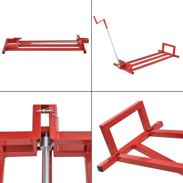 Lève-Tondeuse avec Manivelle Capacité de Charge Jusqu'à 400 kg Acier Rouge [pro.tec]