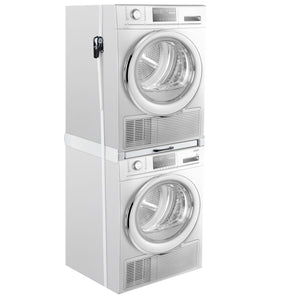 Kit de Superposition avec Tablette Coulissante pour Lave-Linge Sèche-Linge Standard Blanc [en.casa]