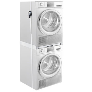 Kit de Superposition avec Tablette Coulissante pour Lave-Linge Sèche-Linge Standard Blanc [en.casa]