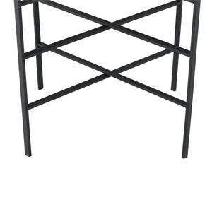 Table Basse Wiltz Plateau Amovible Métal 40 x 40 x 52 cm Noir [en.casa]
