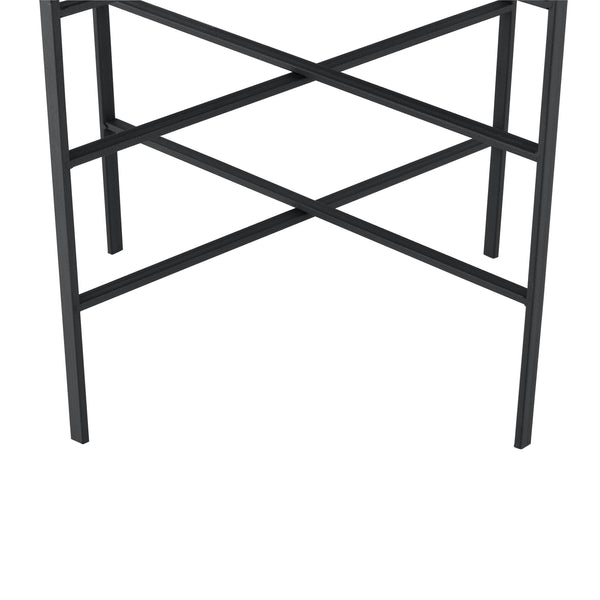 Table Basse Wiltz Plateau Amovible Métal 40 x 40 x 52 cm Noir [en.casa]