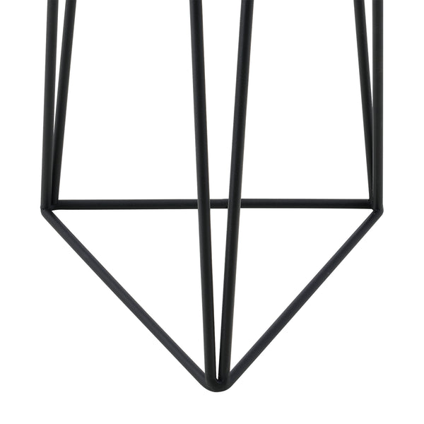 Bloempot op standaard Menen set van 2 zwart en goud